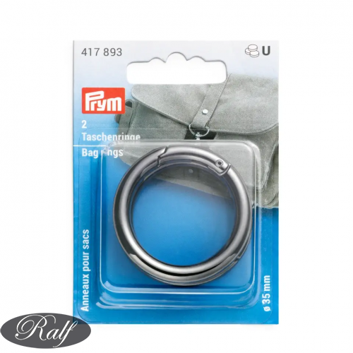 Inel pentru geanta, culoare metalica, 35 mm - Prym 417893